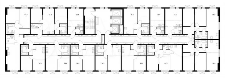 2-к. квартира, 34,1 м², 24/25 эт.
