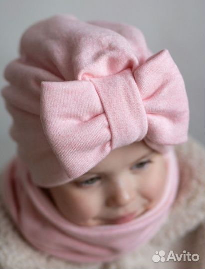 Шапка+снуд для девочки