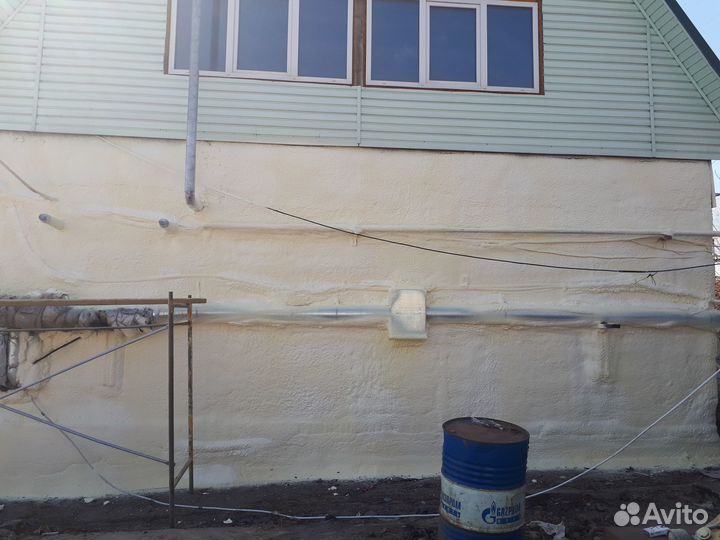 Утепление фасада стен пенополиуретаном пеной ППУ