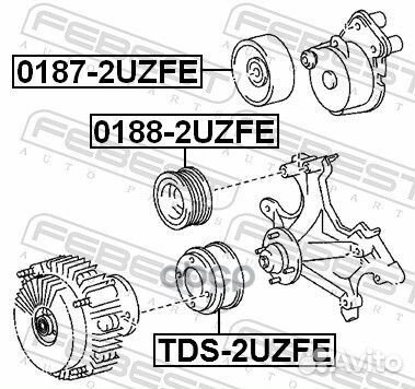 Ролик toyota cruiser 200 07- обводной 01882uzfe