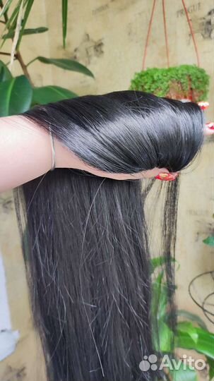 Волосы для наращивания чёрные