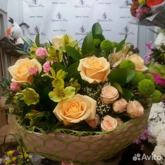 Цветы розы букет