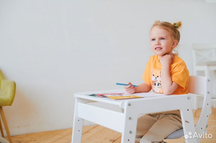 Растущий стол + стул + подушка Комплект