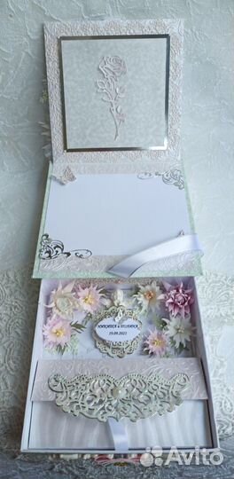 Коробочка для денег на свадьбу, открытка свадебная