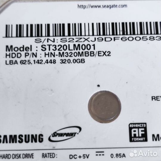 Жесткий диск 250GB, 320GB