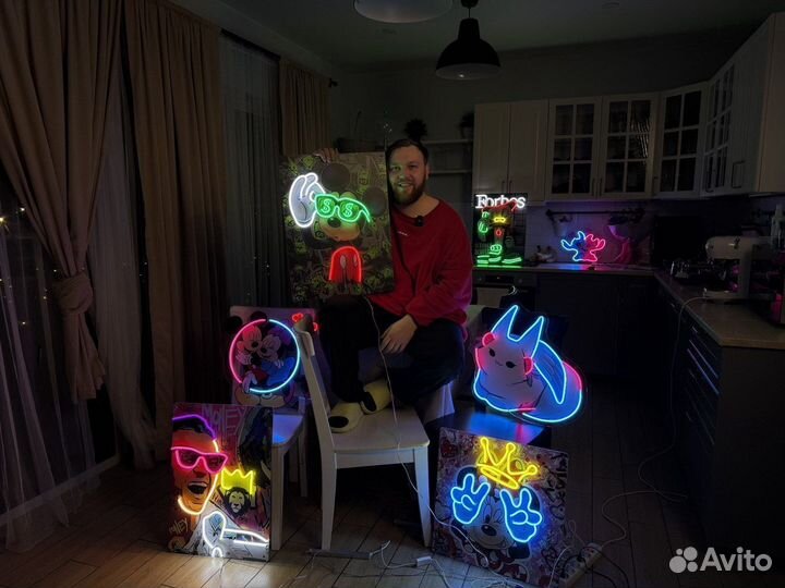 Неоновая вывеска вывески неон