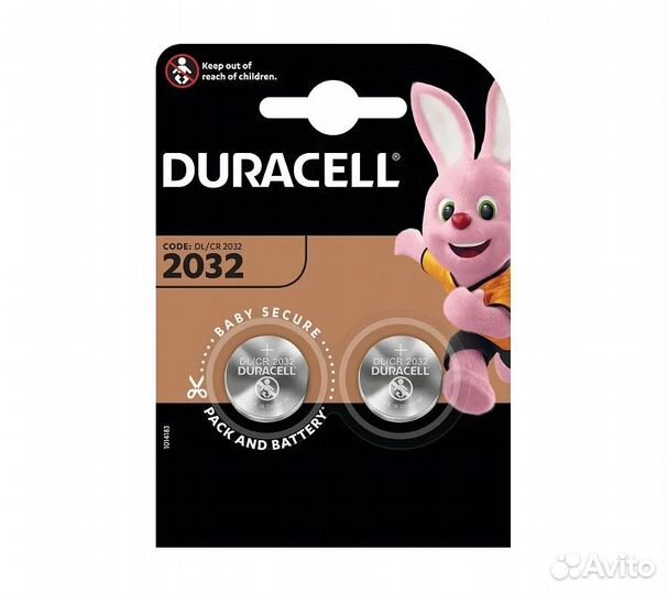 Батарейка литиевая Duracell CR2032 дисковая 3В бли
