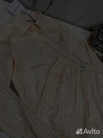 Шелковый костюм alexander wang