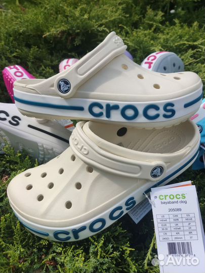 Crocs сабо женские(цвет топленое молоко)