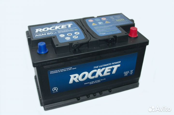 Аккумулятор Rocket 70ah AGM