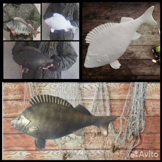 Барельеф (Панно на стену) Трафейный Окунь