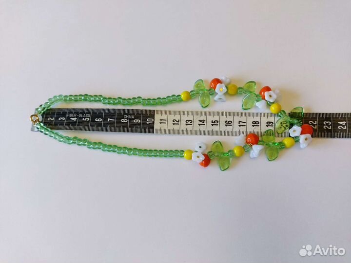 Бусы чешские цветочки