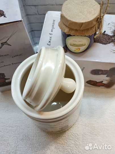 Набор(Банка для продуктов+варенье) Ежик в тумане