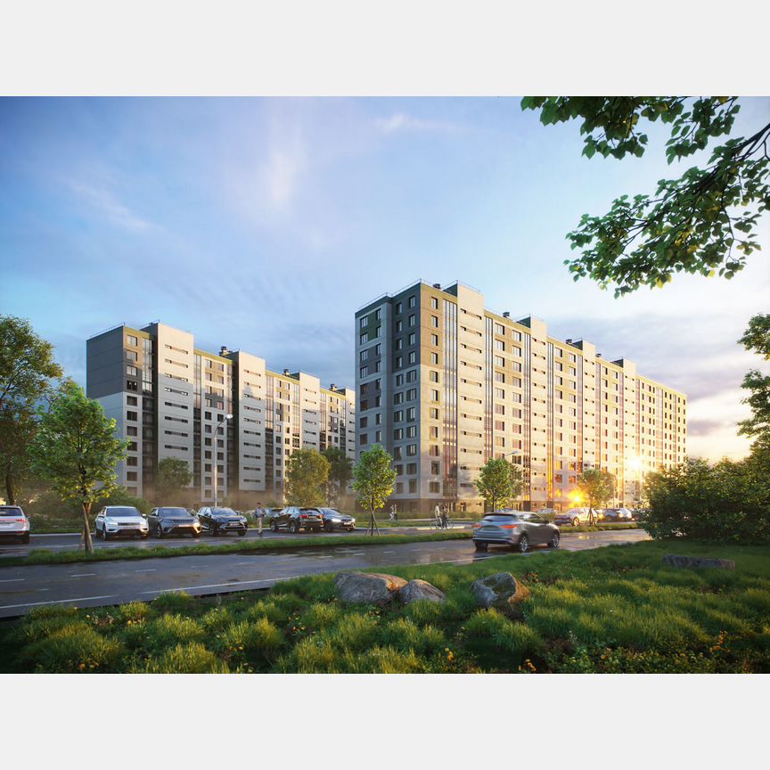 2-к. квартира, 59 м², 2/12 эт.