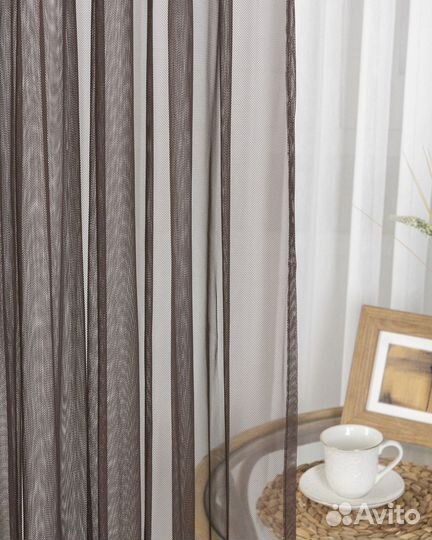 Тюль Ирис шоколад