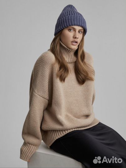 Шапка-бини крупной вязки aim clo