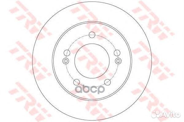 Торм.диск зад.258x10 5 отв. DF6144 TRW
