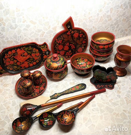 Хохлома набор посуды