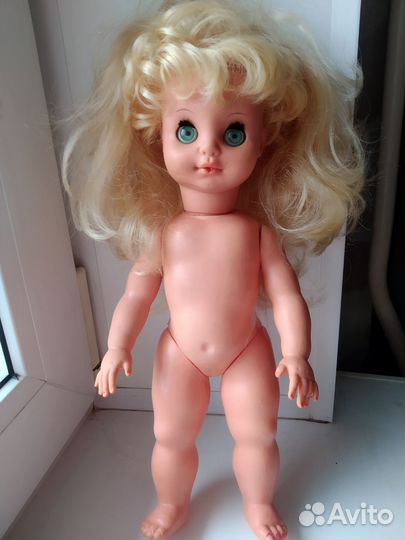 Кукла пупс ГДР, винтаж,с длинными волосами