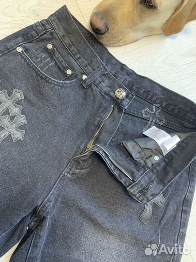 Джинсовые шорты Chrome Hearts