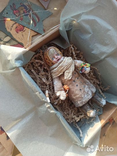 Ватные елочные игрушки