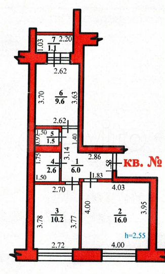 2-к. квартира, 48 м², 5/5 эт.