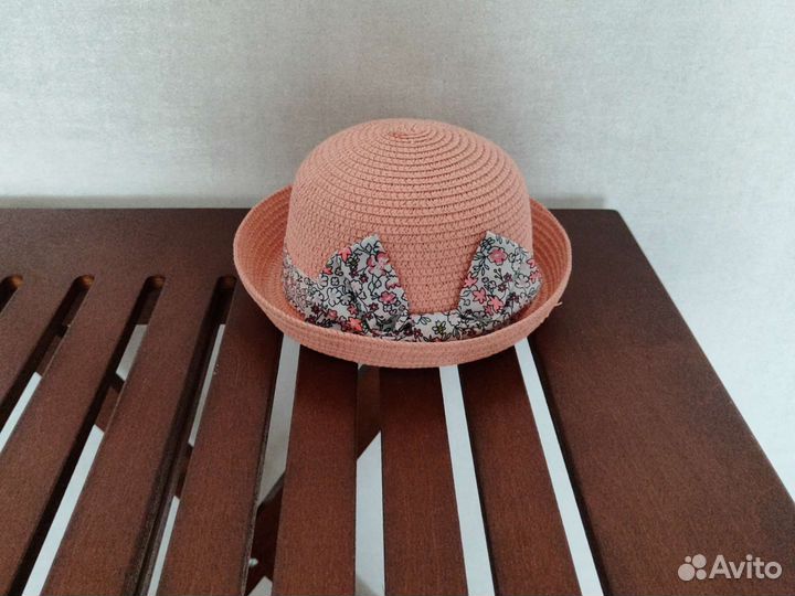 Соломенная шляпка детская