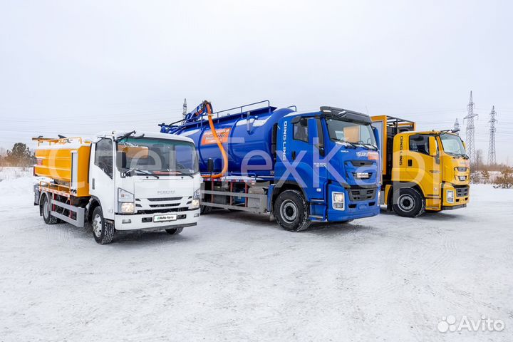 Комбинированный мини илосос isuzu elf 7м3