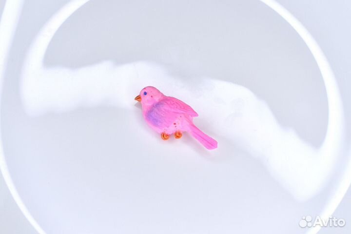 Кулон и брошь Розовые птички-чечевички