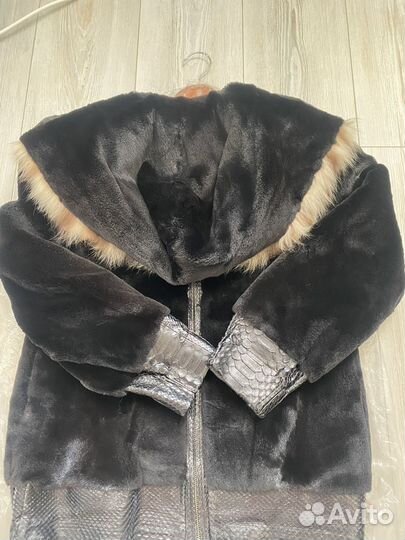 Шуба норковая автоледи с капюшоном