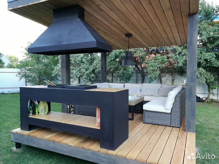 Беседка открытая лофт