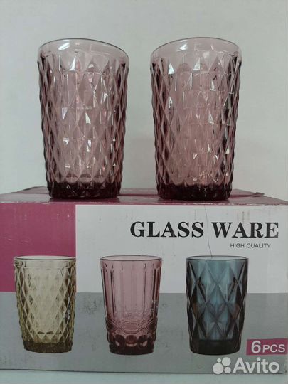 Стаканы из цветного стекла