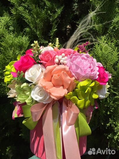 Букет из мыльных цветов