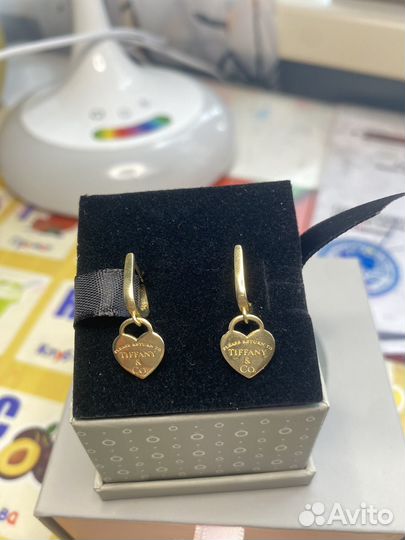 Золотые серьги Tiffany