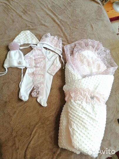 Конверт на выписку, слип, шапочка