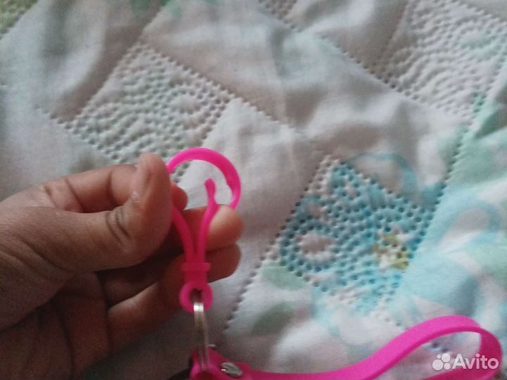 Брелок для ключей с розовым утёнком I love YOU