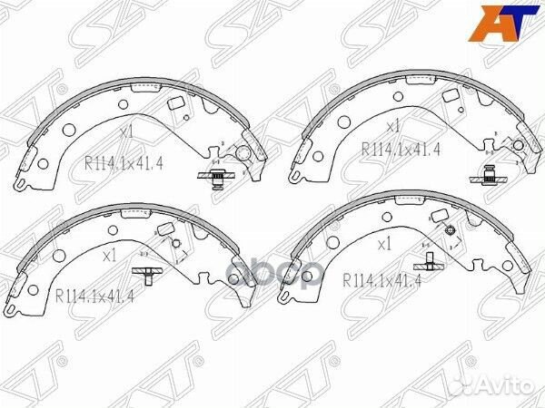 Колодки тормозные барабанные зад toyota RAV4 AC