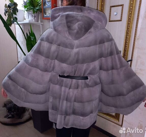 Шуба из шиншиллы с капюшоном