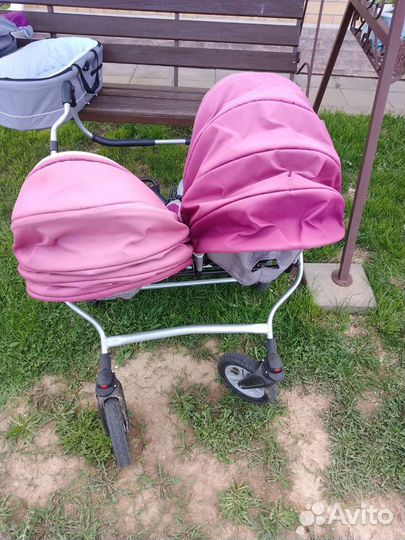 Коляска для двойни,погодок mikado 2в 1