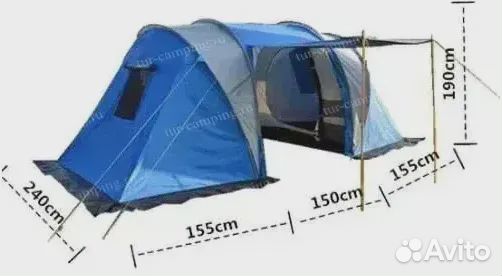 4-х местная кемпинговая палатка Coolwalk (1910)