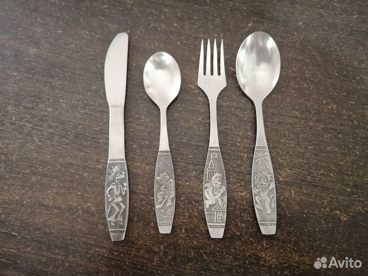 Набор детских столовых приборов СССР мультики