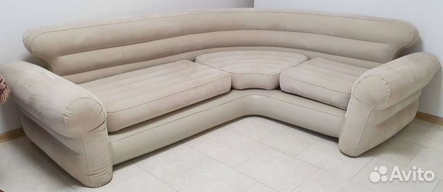 68575 надувной угловой диван intex corner sofa