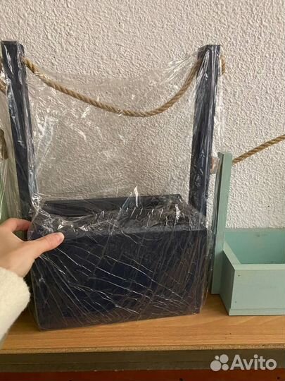 Комплект из 4х деревянных ящиков для цветов