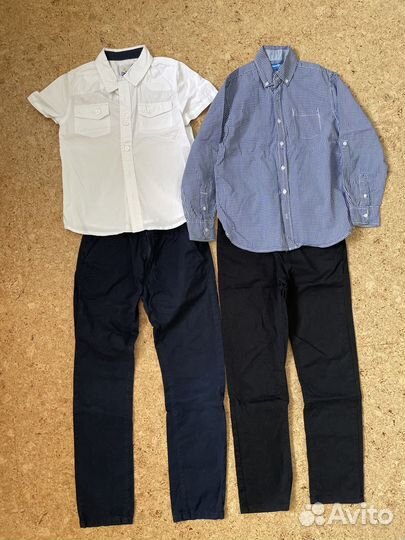 Брюки, рубашки школьные р.134-140