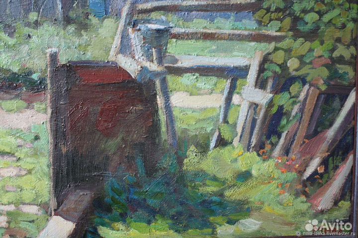 Картина маслом на холсте пейзаж в раме