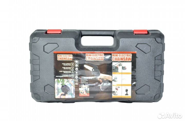 Цепная ручная мини пила с двумя аккумуляторами