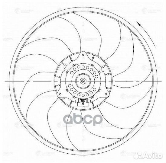 Э/вентилятор охл. (без кожуха) для а/м Fiat Ducato