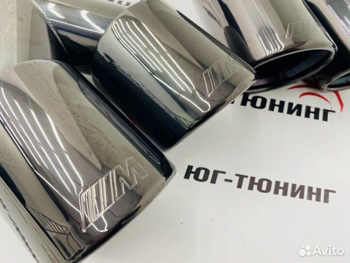 Насадки на выхлоп двойные M black 89 мм Bmw Bmw