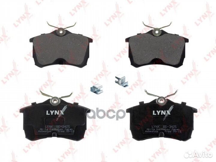 Колодки тормозные дисковые зад bd3425 lynxauto