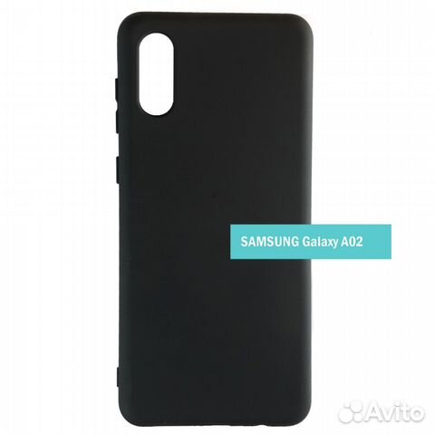 Чехол силиконовый Case для Samsung A02 черный №1